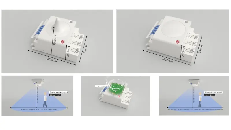 PDLUX Melancarkan Penderia Gelombang Mikro PD-MV1029A & PD-MV1029B 5.8GHz untuk Pencahayaan Dalaman Pintar