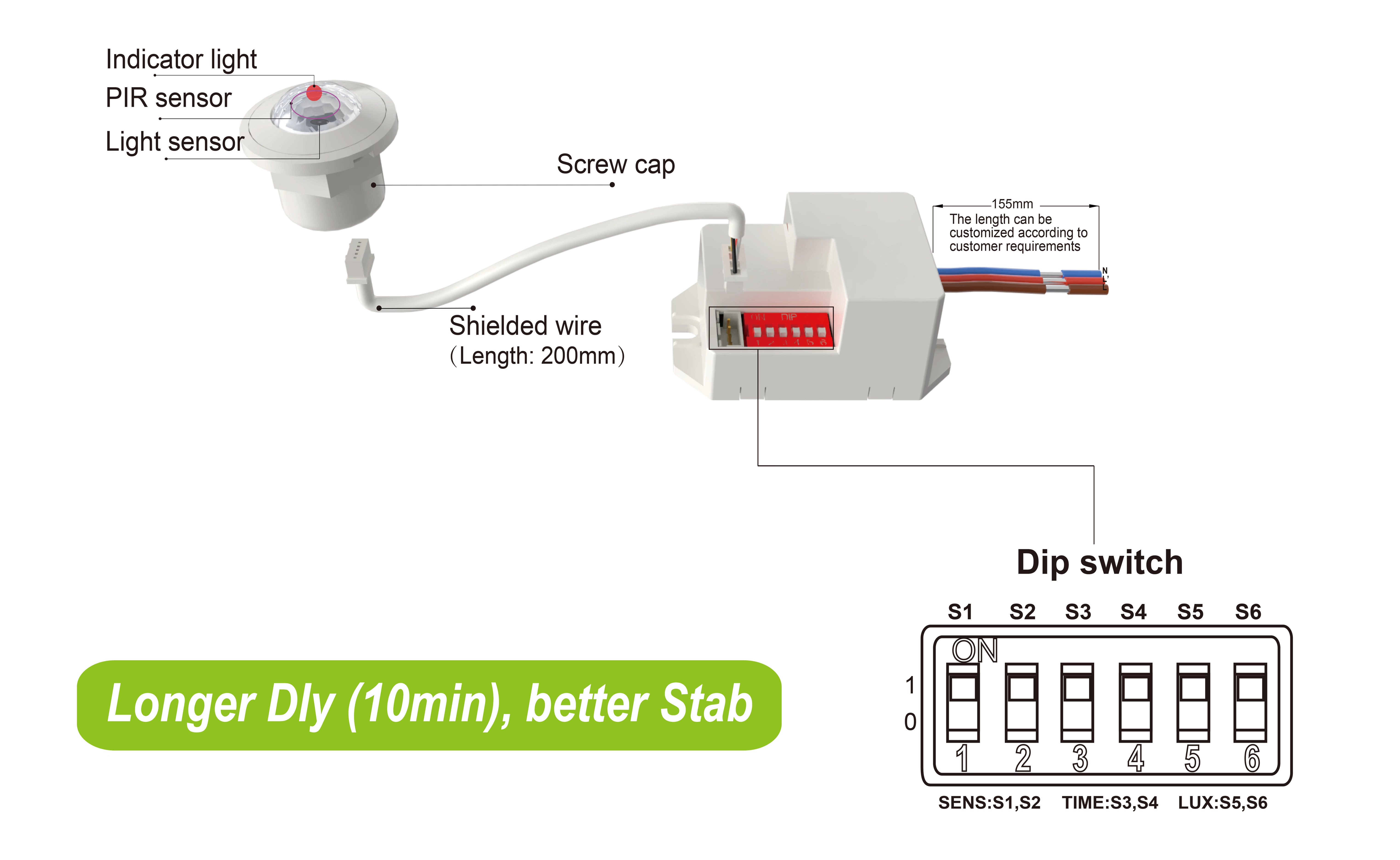 Pdlux Melancarkan Penderia Gerakan PIR PD-PIR-M15Z-A dengan Kelewatan Sehingga 10 Minit dan Kestabilan Yang Dipertingkat